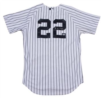 2014 Jacoby Ellsbury Game Used and Signed New York Yankees Pinstripe Home Jersey (MLB Authenticated, Steiner & PSA/DNA)
